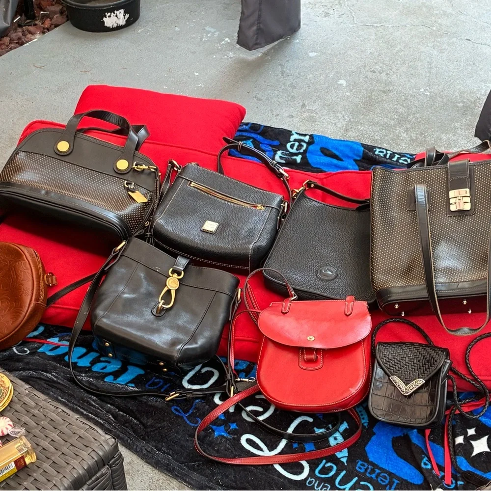9-Dooney & Burk, 1-Coach, 1- Brahmin & 2- LV bags. ( Selling All) one Price